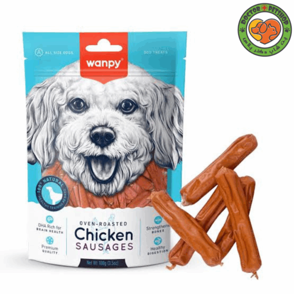 تشویقی سگ ونپی طعم مرغ Wanpy Chicken Sausage