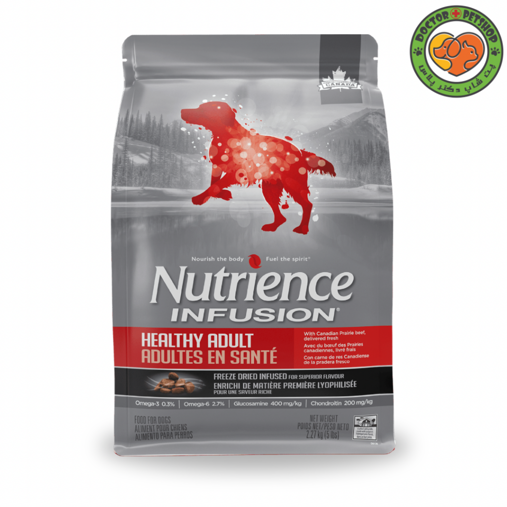 غذای خشک سگ بالغ نوترینس اینفیوژن با طعم گوشت Nutrience Infusion Healthy Adult With Beef